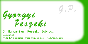 gyorgyi peszeki business card