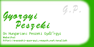 gyorgyi peszeki business card